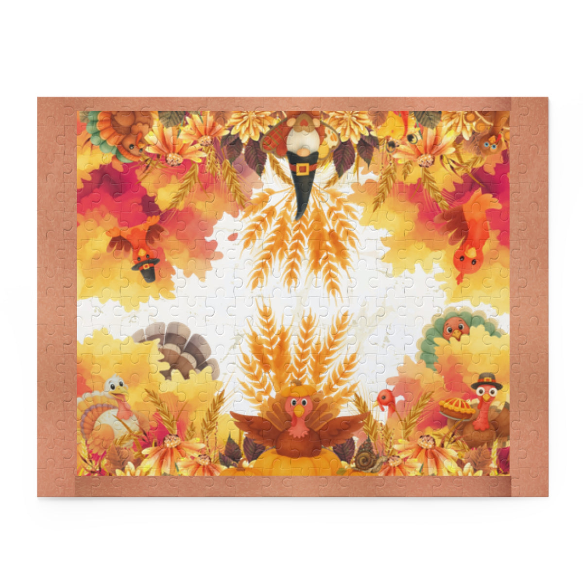 Turkey Hunt Puzzle — 252/500-Piece Jigsaw with Bunnies & Duckling
