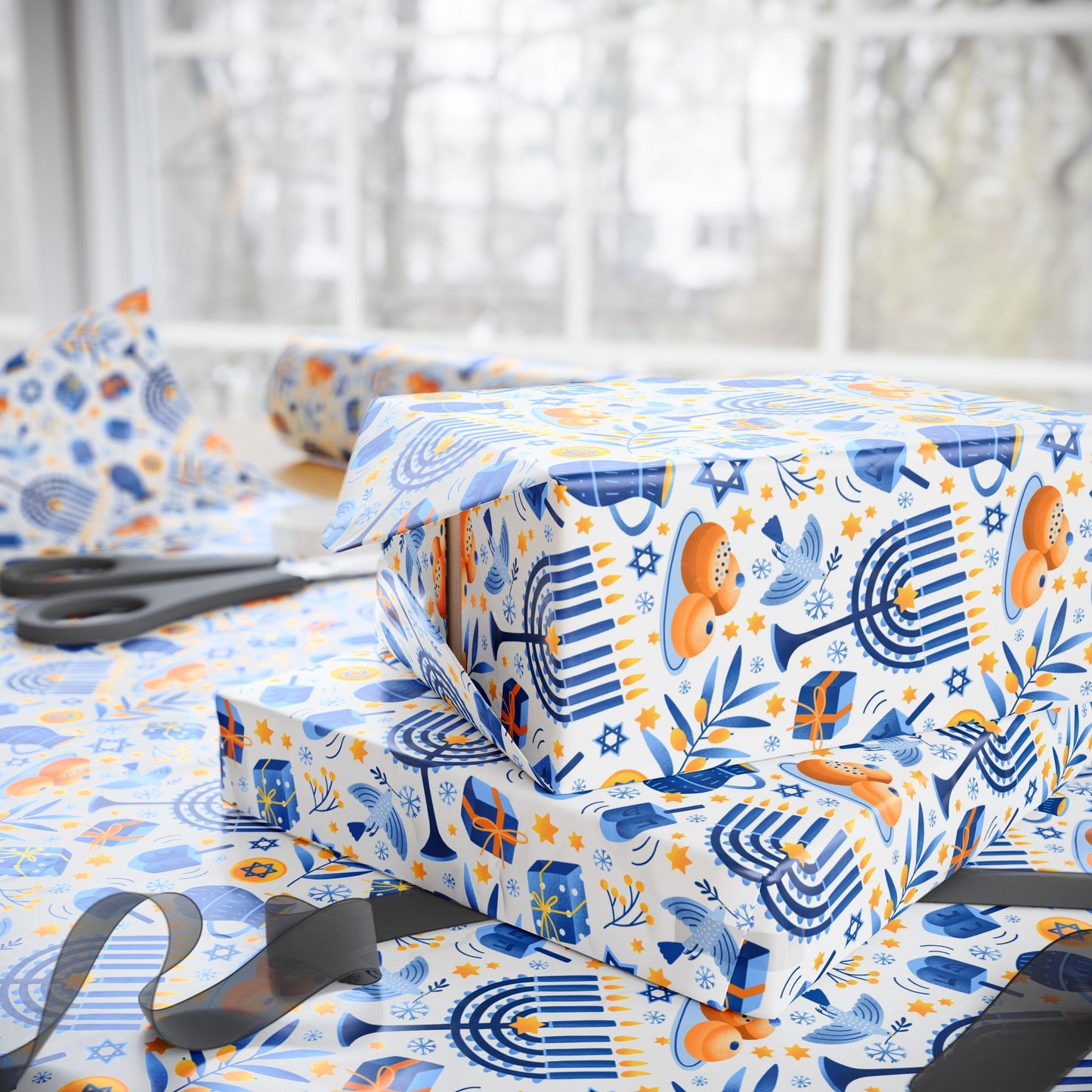 Celebrate Chanukah | Jewish Inspired | Wrapping Paper