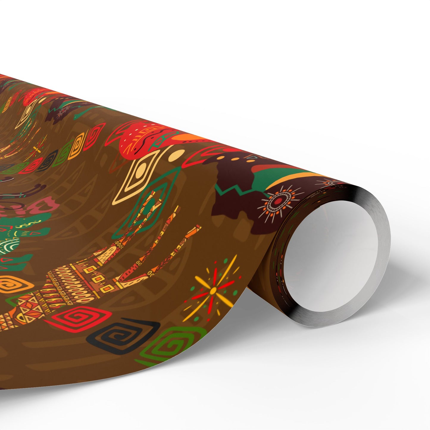 Wrapping Papers - Savannah Safari (Deep Earth) Animals and Africa Prints Gift Wrap