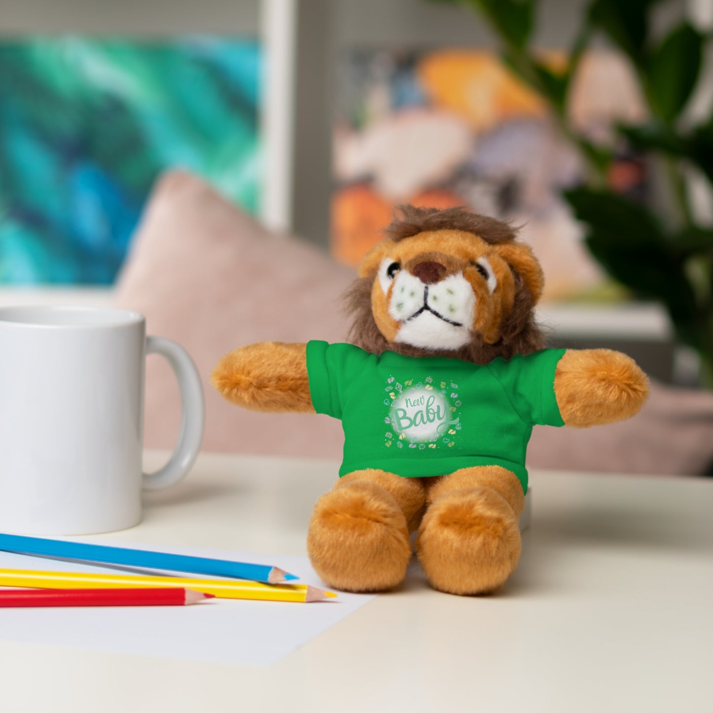 New Baby | Plush Toy with T-Shirt (10 Colors, 6 Animals)