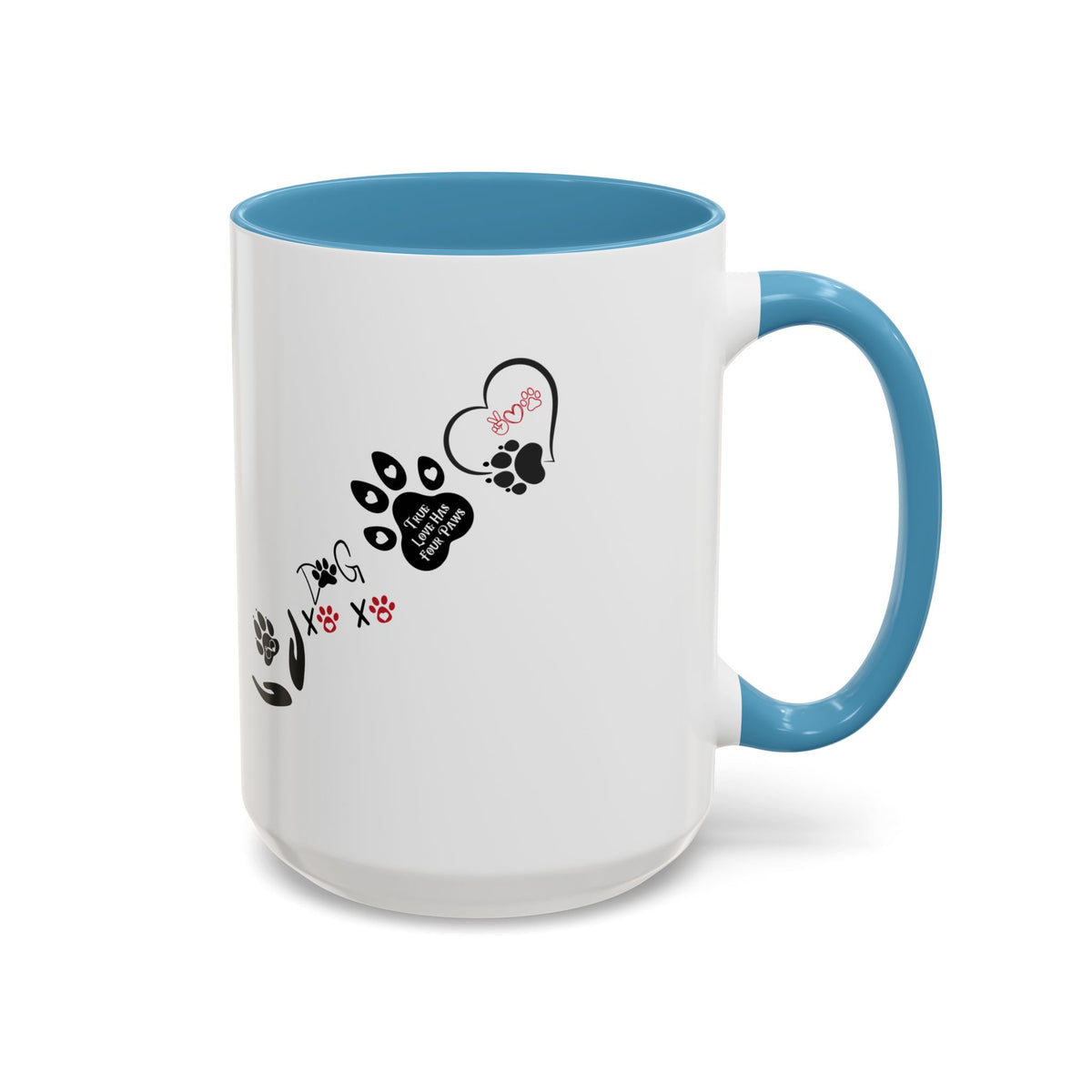 Dogs & Hearts Coffee Cup | Heart-Shaped Mug — Four Paws Heart-Shaped
