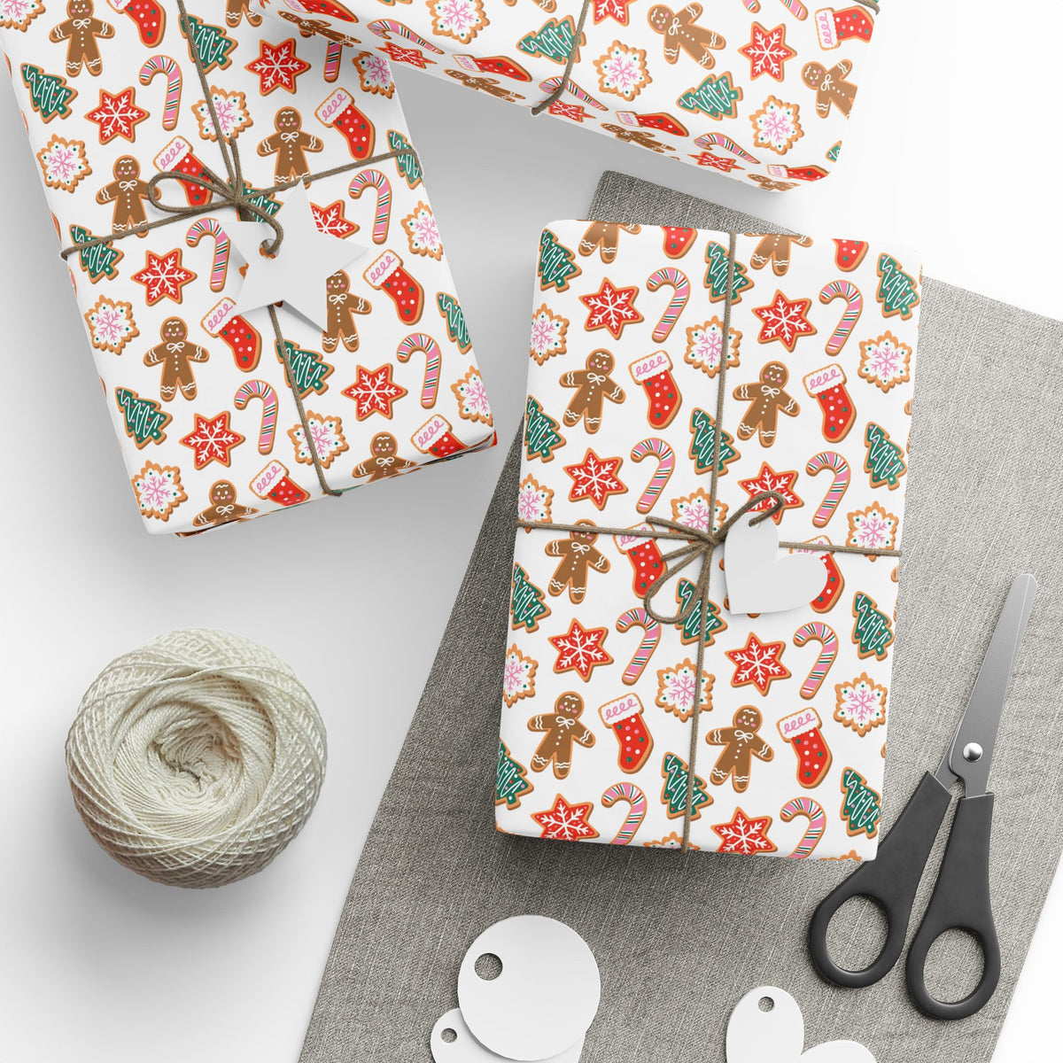 Holiday Cookies Gift Wrap | Holiday Pattern Wrapping Paper