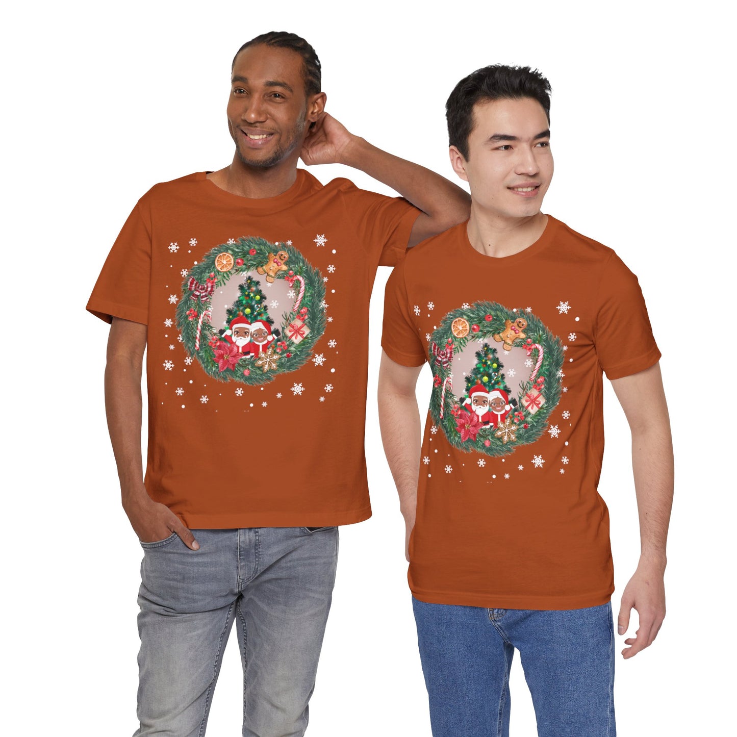 Santa Family / Christmas Short Sleeve Tee | Unisex Jersey