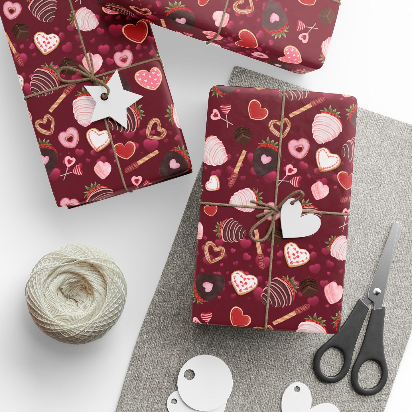 Love Is Sweet Gift Wrap Papers — Sweet Candied From the Heart Wrapping Paper