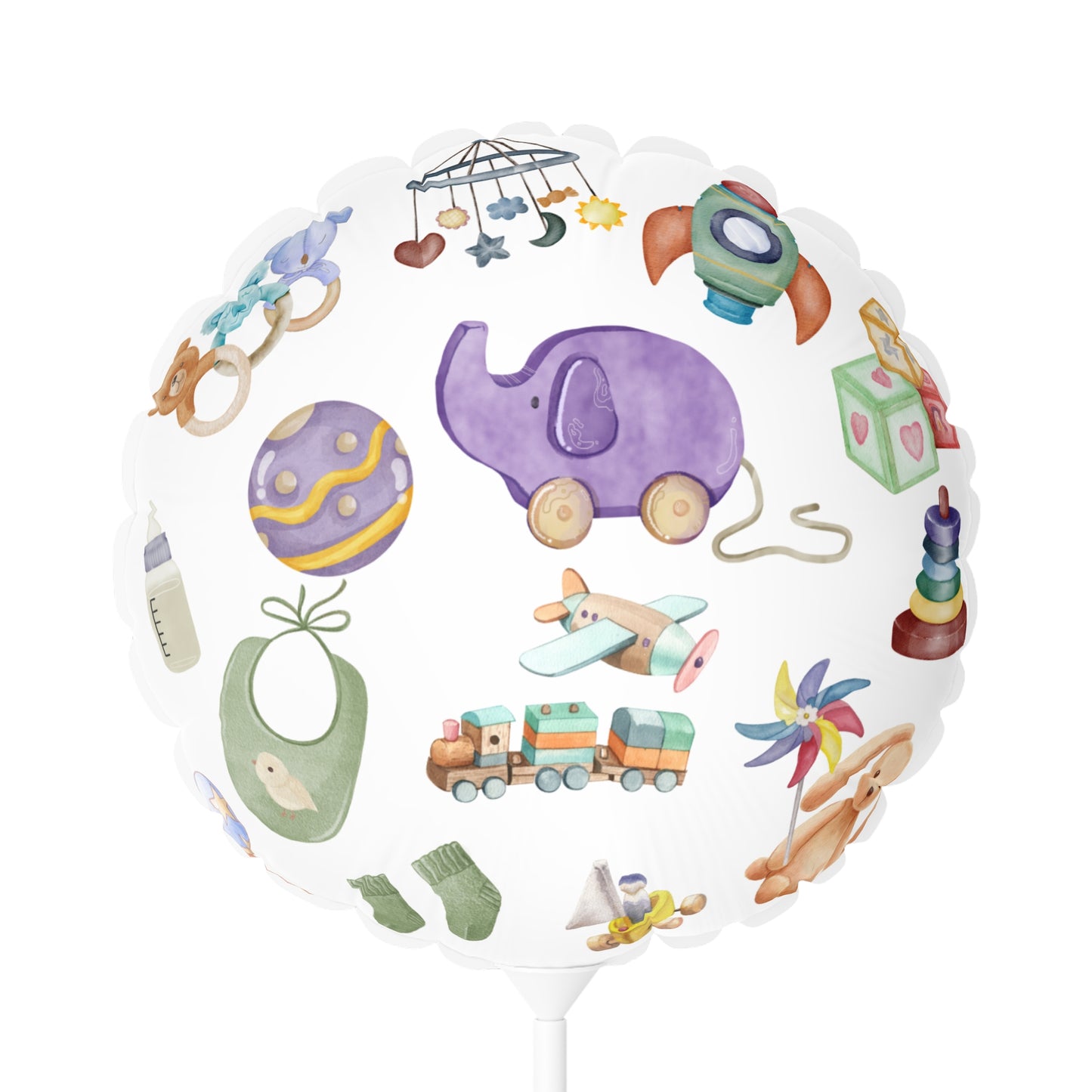 New Baby | New Arrival Balloon (Round and Heart-shaped), Air Only 11"