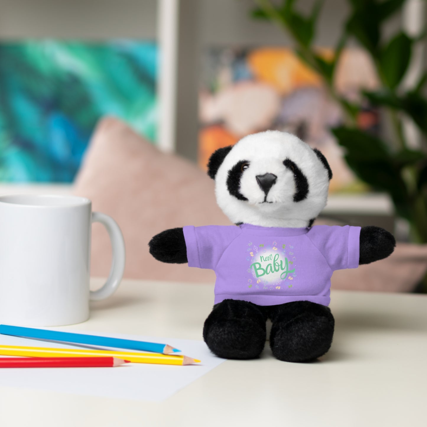 New Baby | Plush Toy with T-Shirt (10 Colors, 6 Animals)