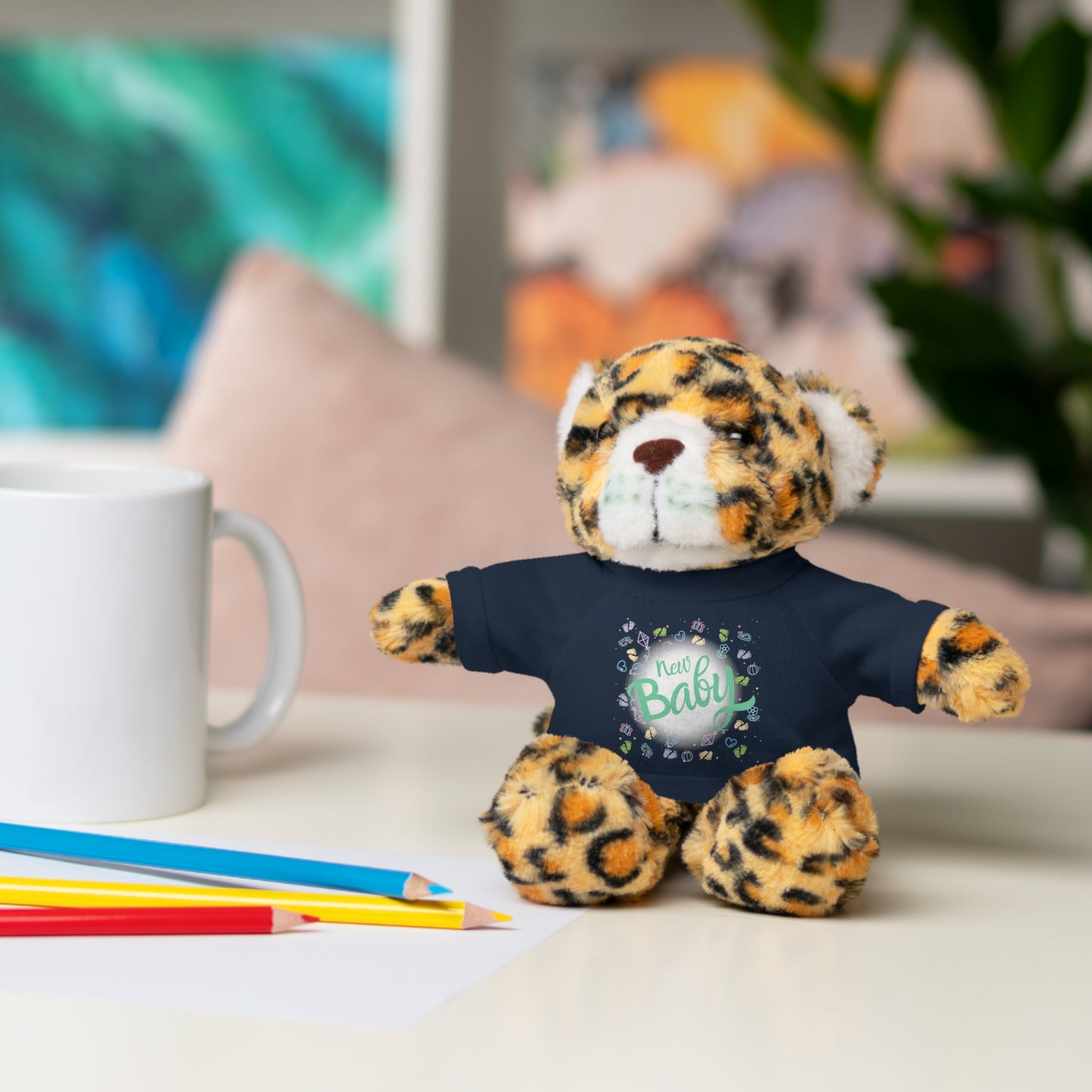 New Baby | Plush Toy with T-Shirt (10 Colors, 6 Animals)