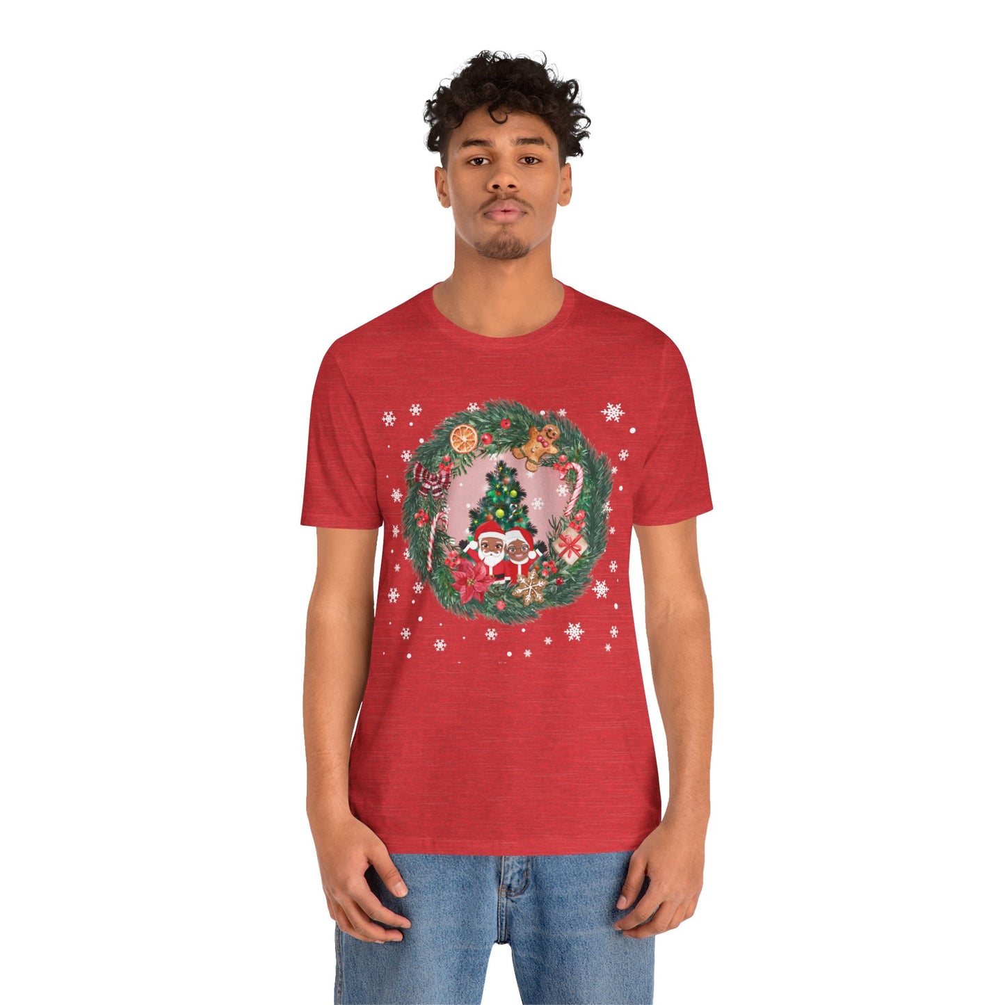 Santa Family / Christmas Short Sleeve Tee | Unisex Jersey