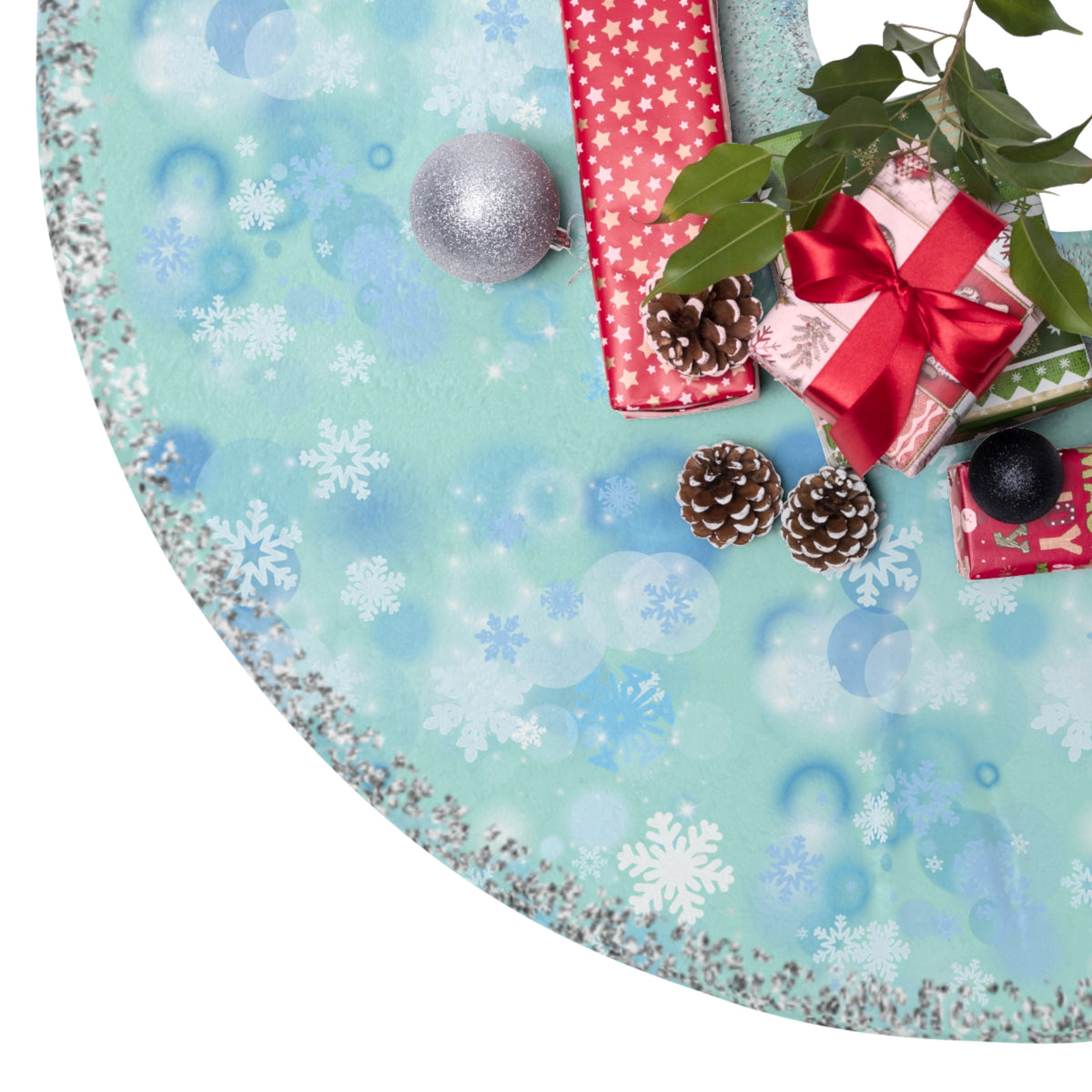 First Snow Fall | Plush Holiday Tree Skirts