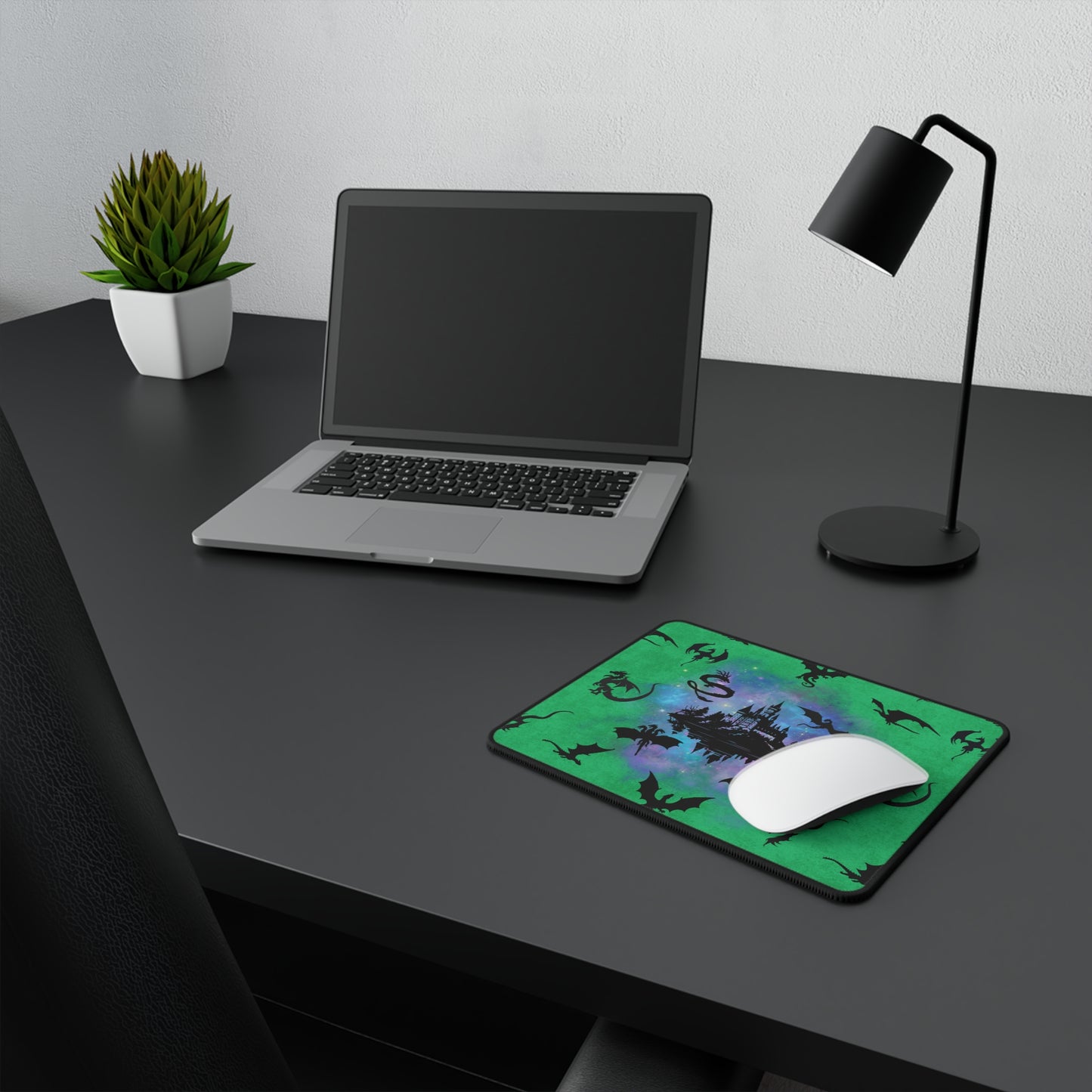 World of Dragons Mouse Pad | Green Gothic Gaming Pad