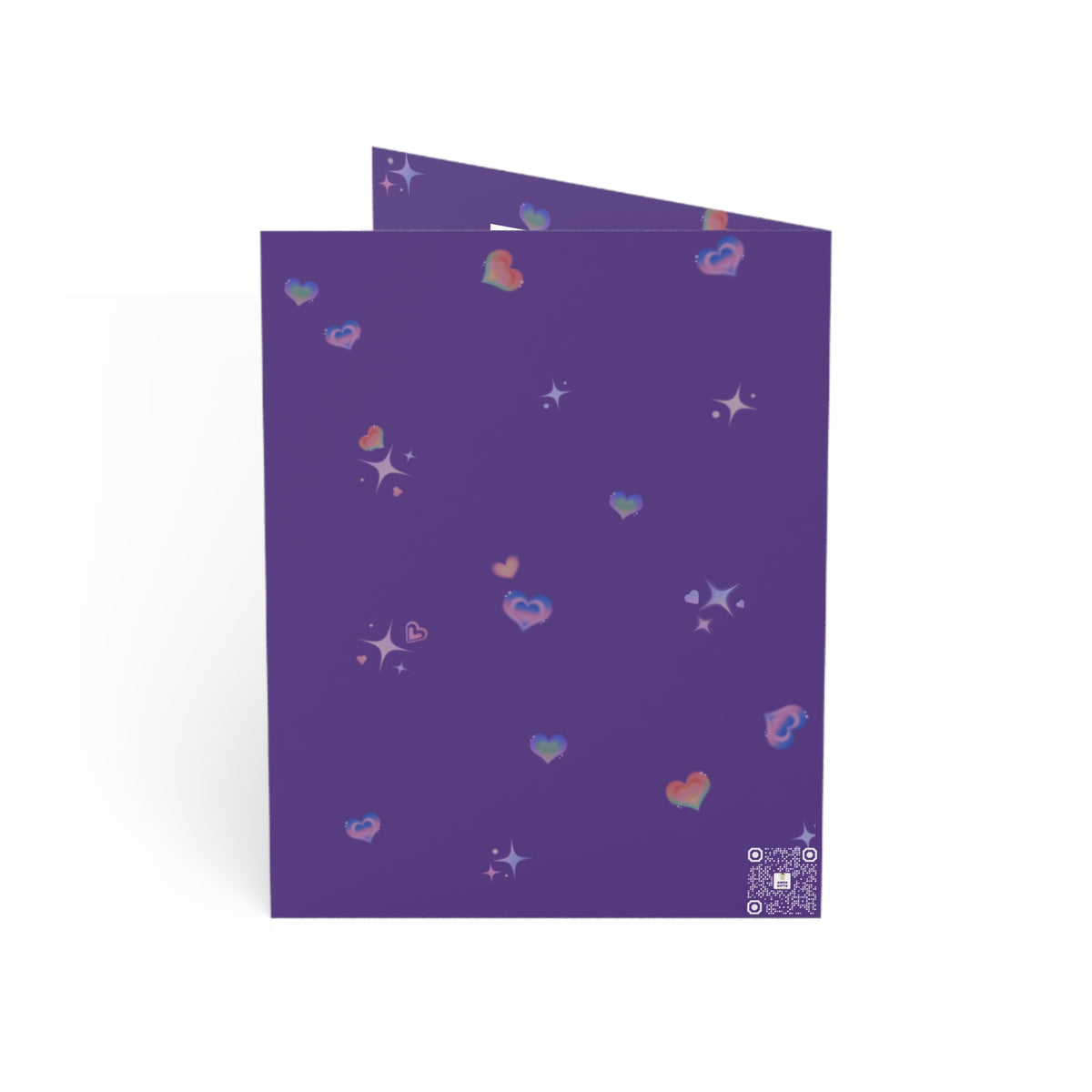 Birthday Balloon Greeting Card | Colorful Happy Birthday | Balloon Bouquet on Purple (1pc, 10pc)