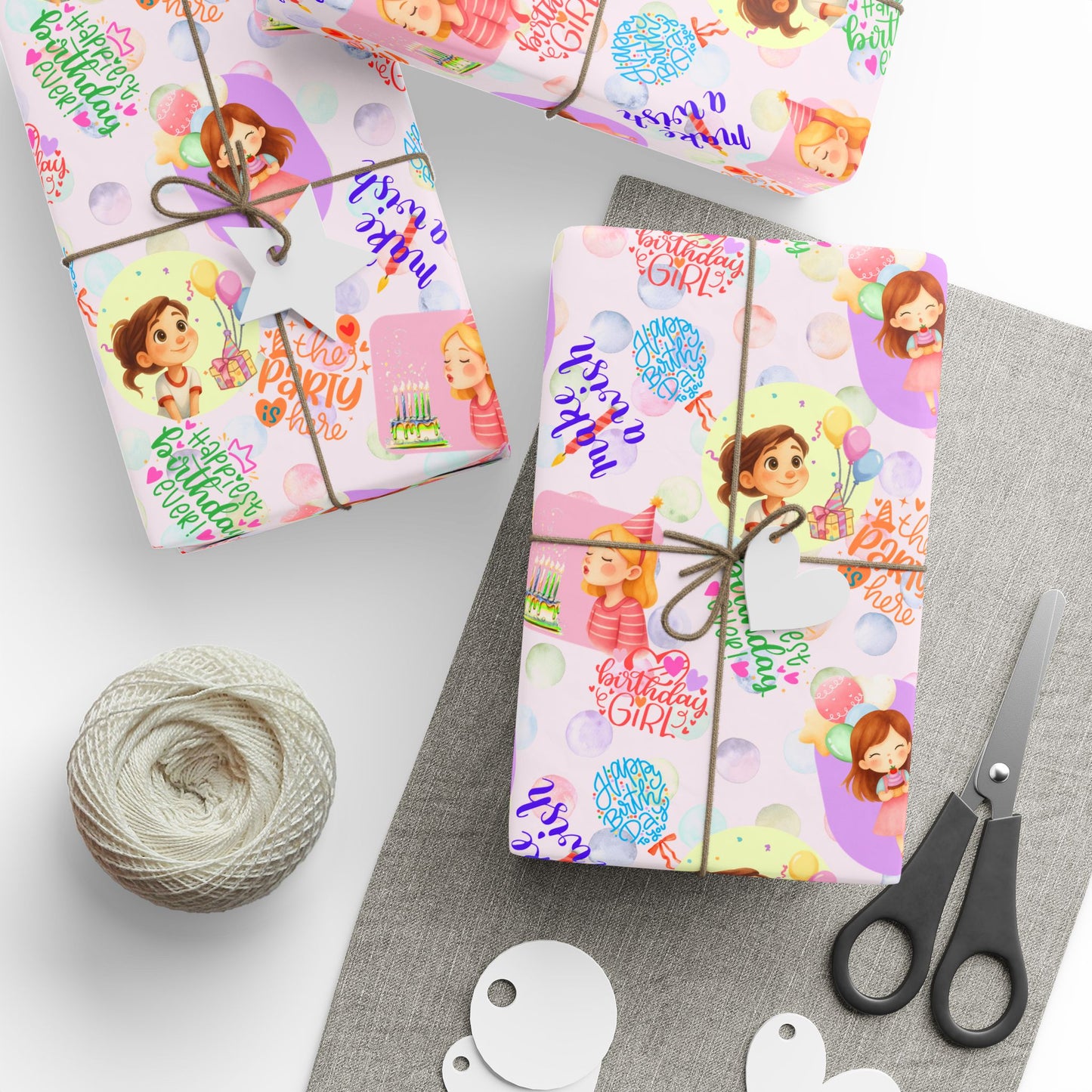 Little Princess Party |  Party Girl Wishes | Wrapping Paper