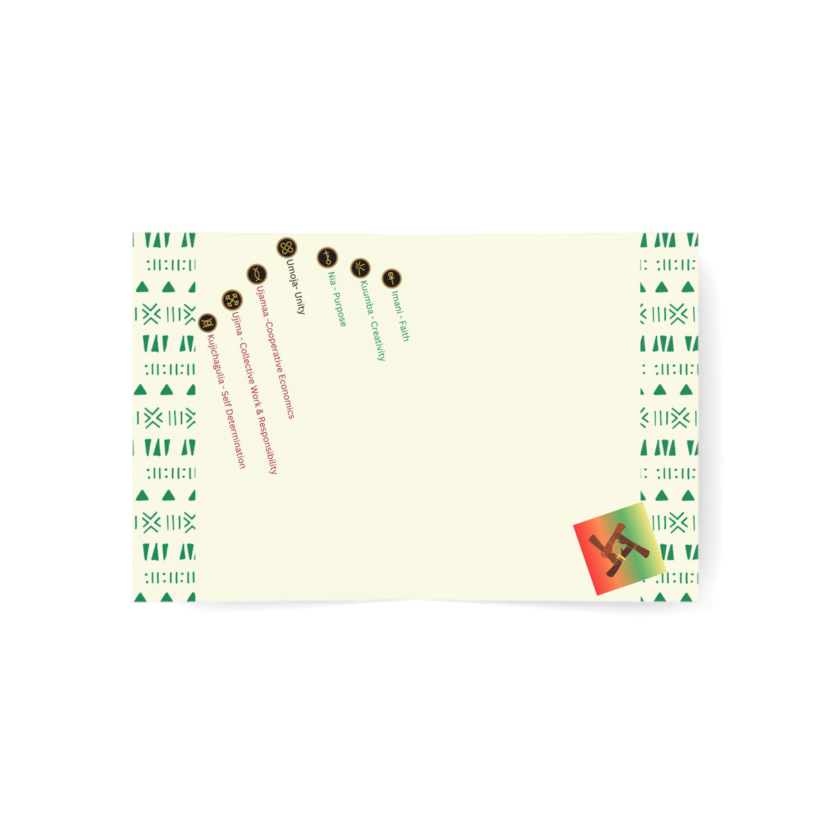 Joy of Kwanzaa | Kwanzaa Community Celebration | Afrocentric Family Unity Design | Personalized Greeting Cards (1, 10 pcs)