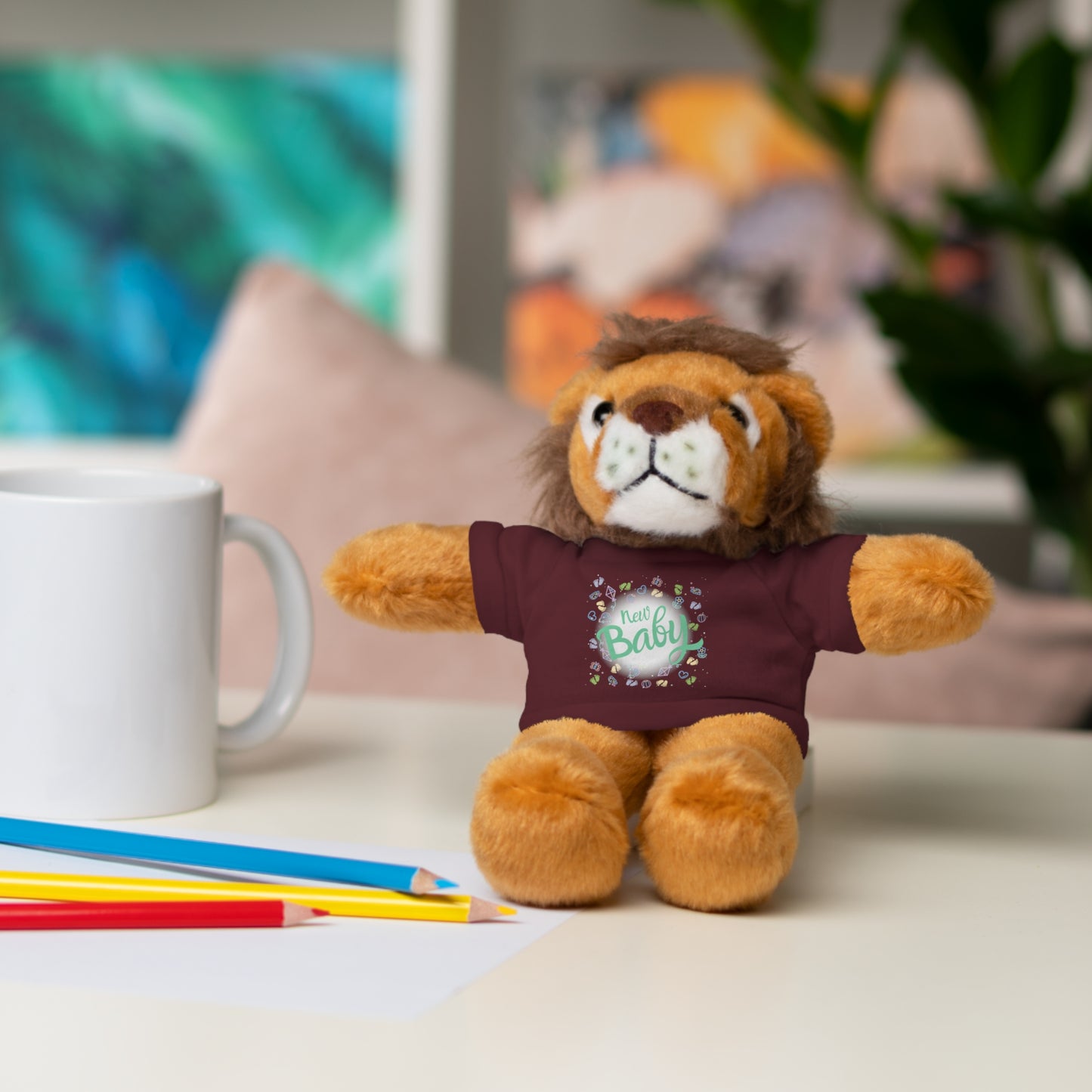 New Baby | Plush Toy with T-Shirt (10 Colors, 6 Animals)