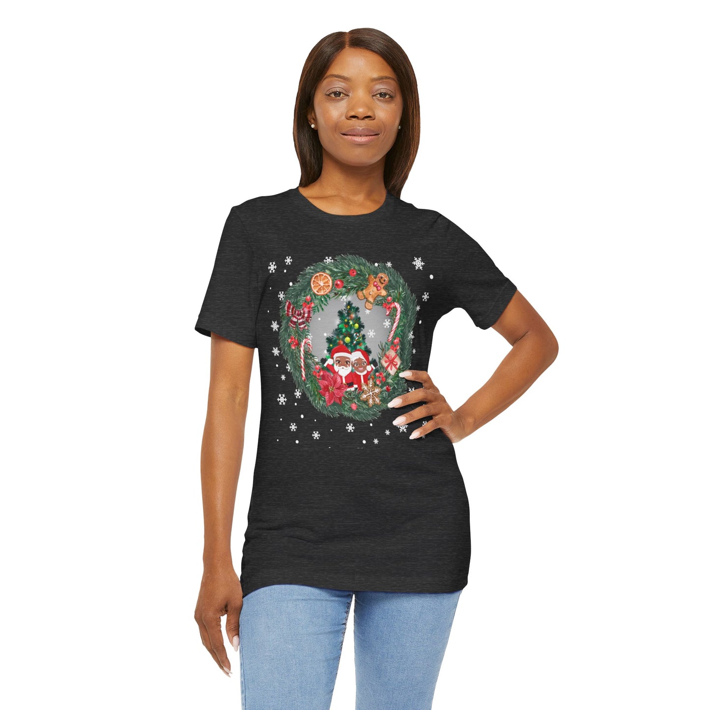 Santa Family / Christmas Short Sleeve Tee | Unisex Jersey