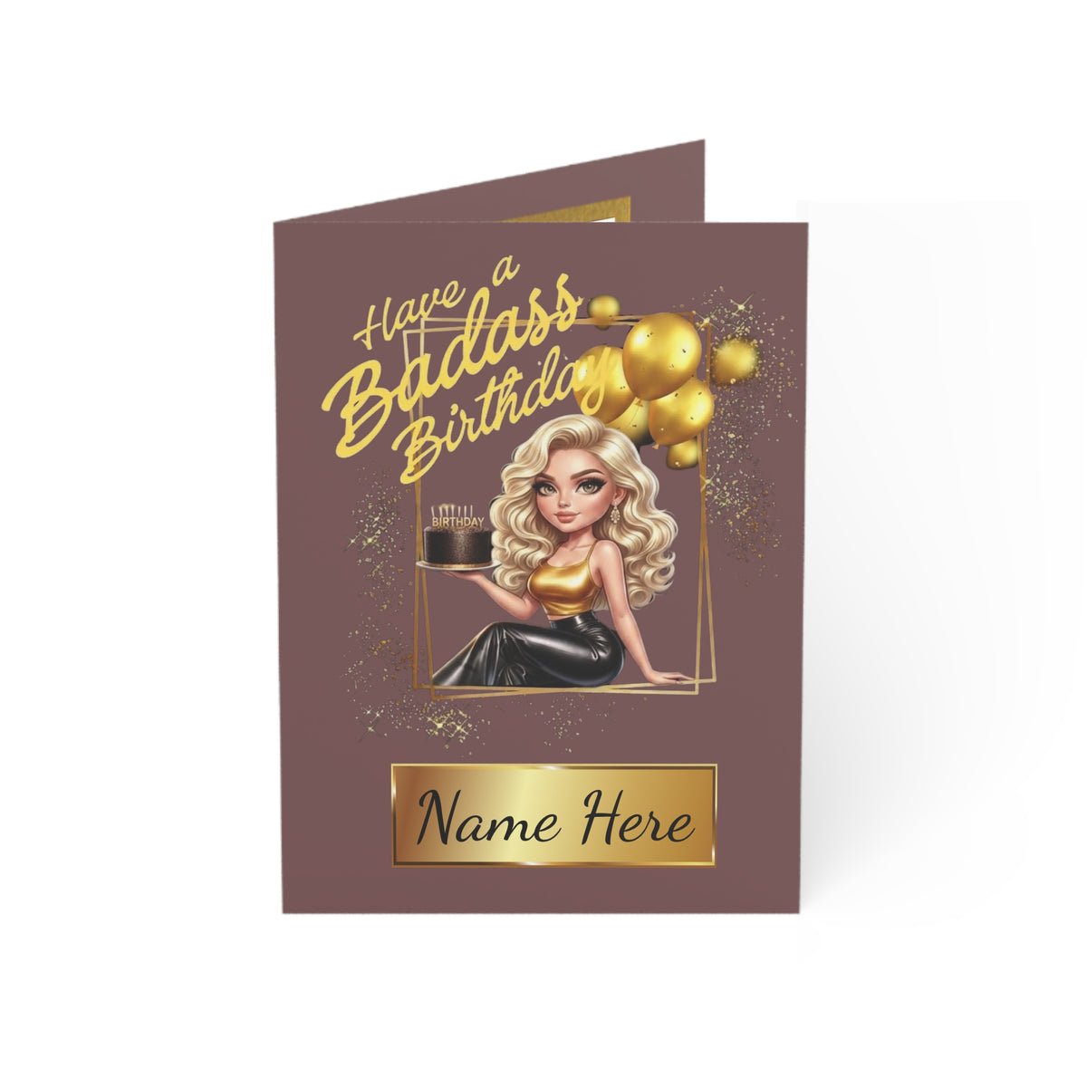 Badass Birthday (Hottie) Cards | Custom B-Day | Bombshell (1, 10 pcs)