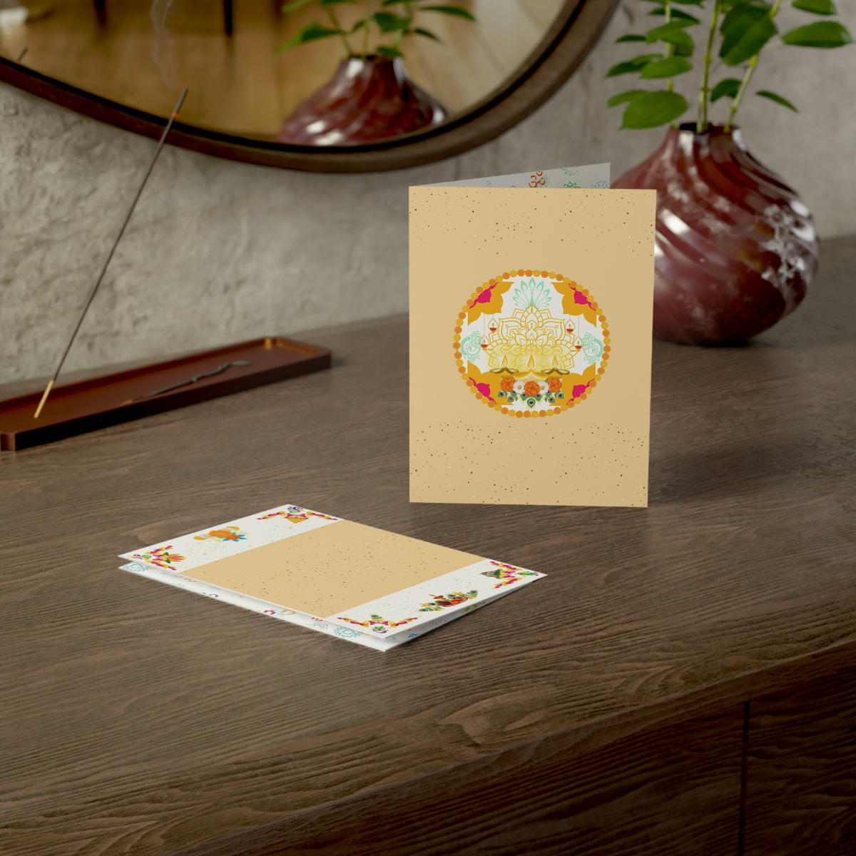 Hope & Om | Hindu Inspired | Blank Cards (1, 10 pcs)