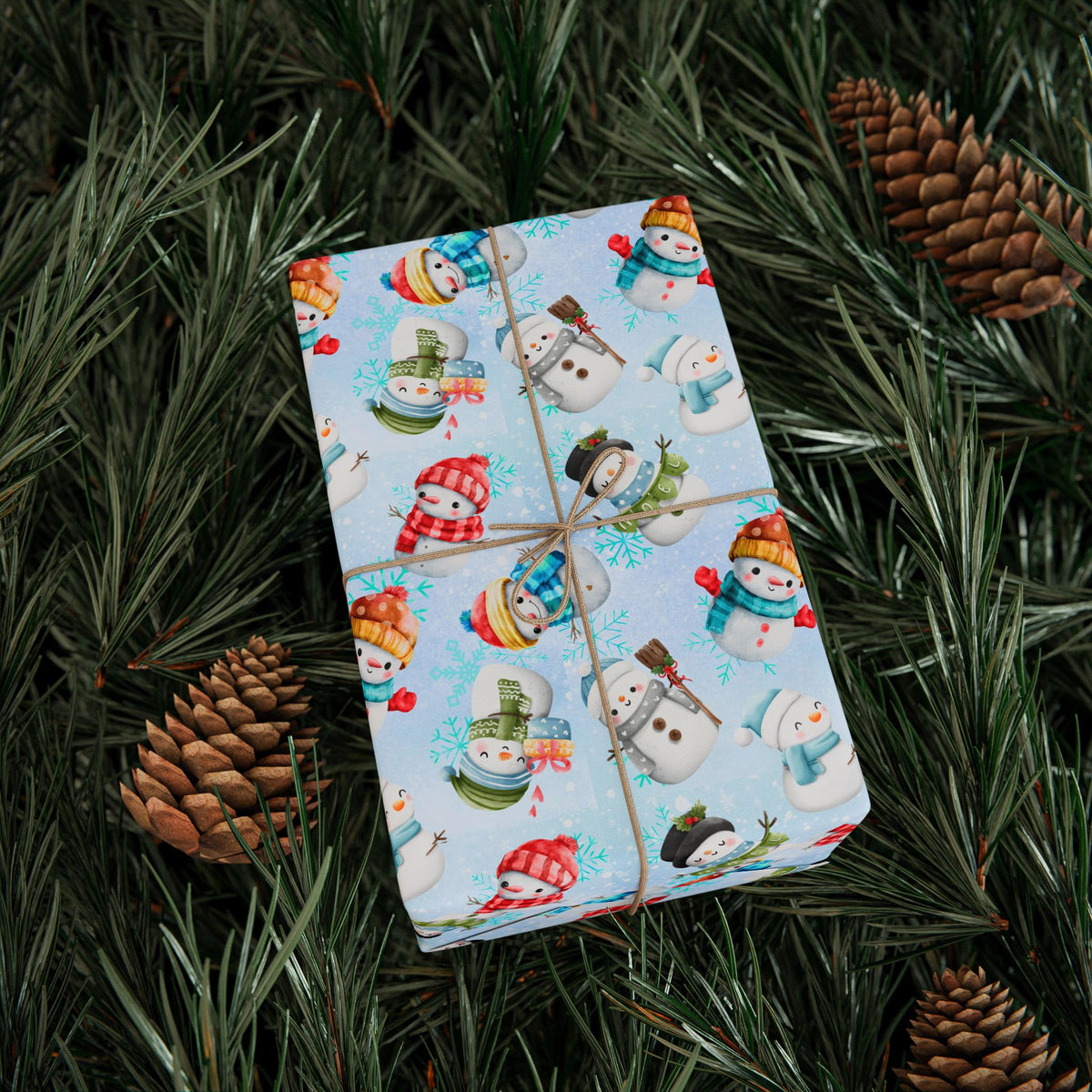 Snowmen at Play | Snowball Play and Cute Winter Land Fun | Gift Wrapping Papers