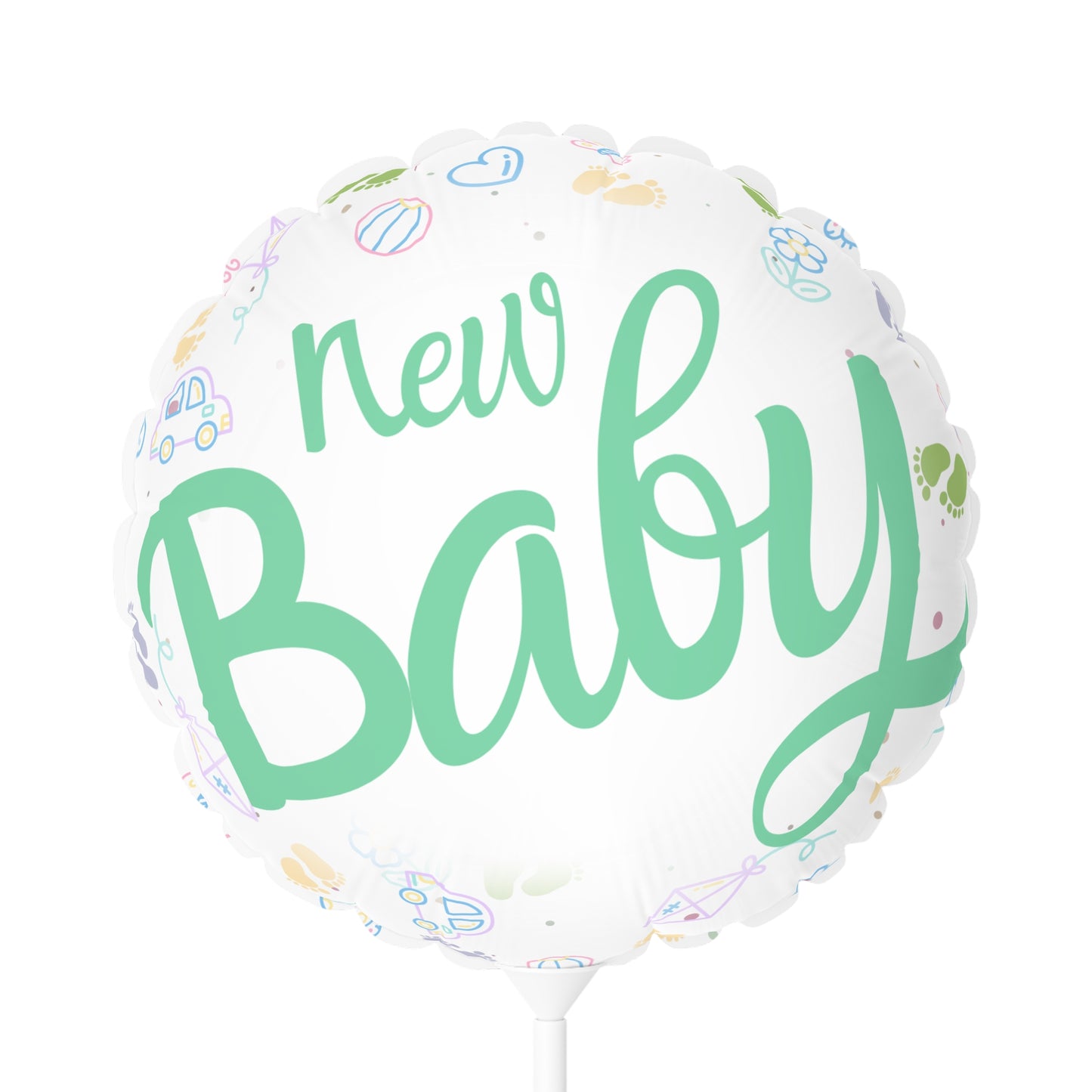 New Baby | New Arrival Balloon (Round and Heart-shaped), Air Only 11"