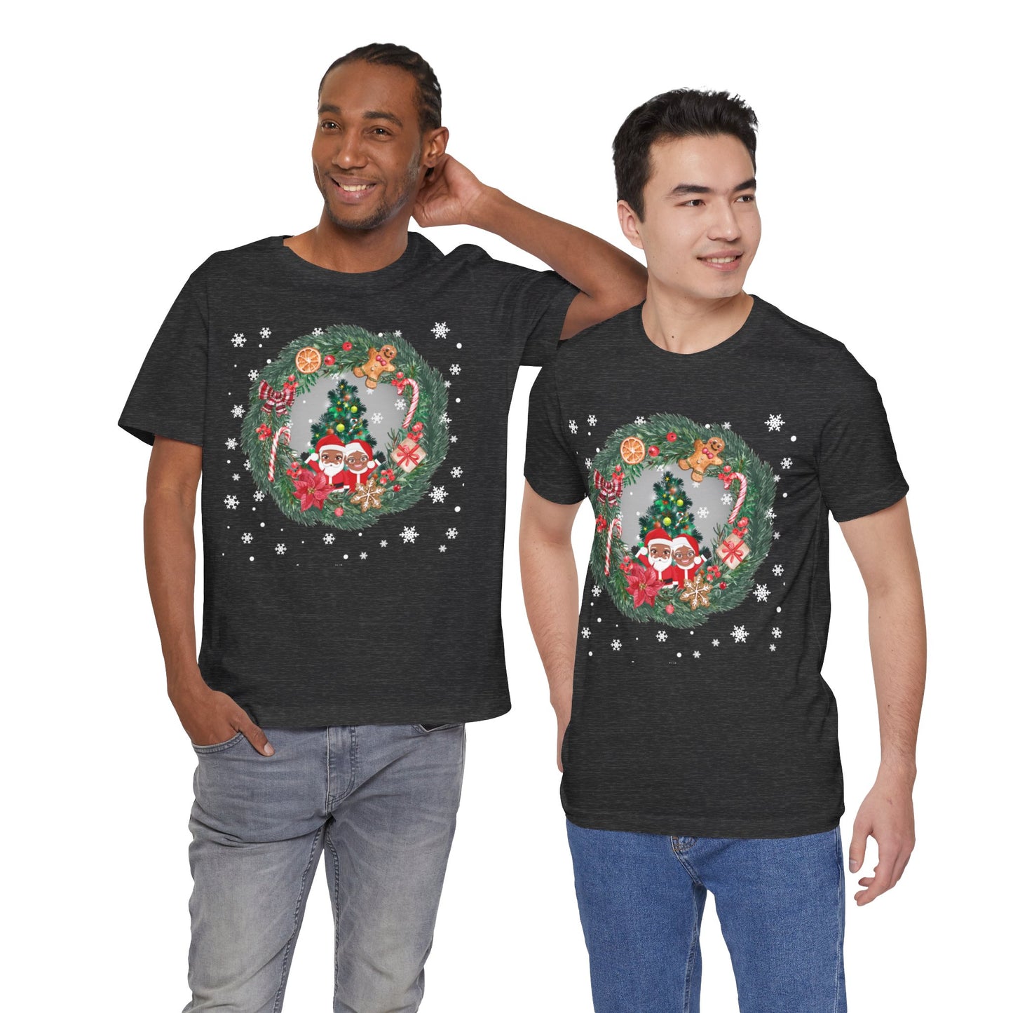 Santa Family / Christmas Short Sleeve Tee | Unisex Jersey