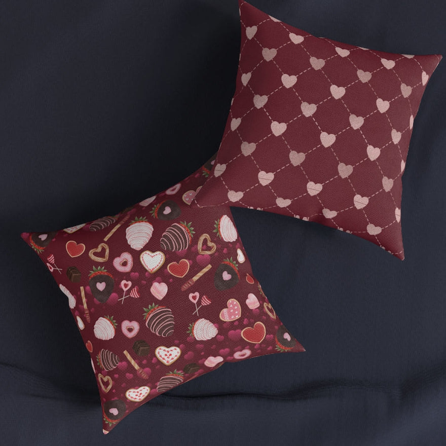 Love Is Sweet Throw Pillow | Sweet Candied From the Heart | Sweet Romance Decor