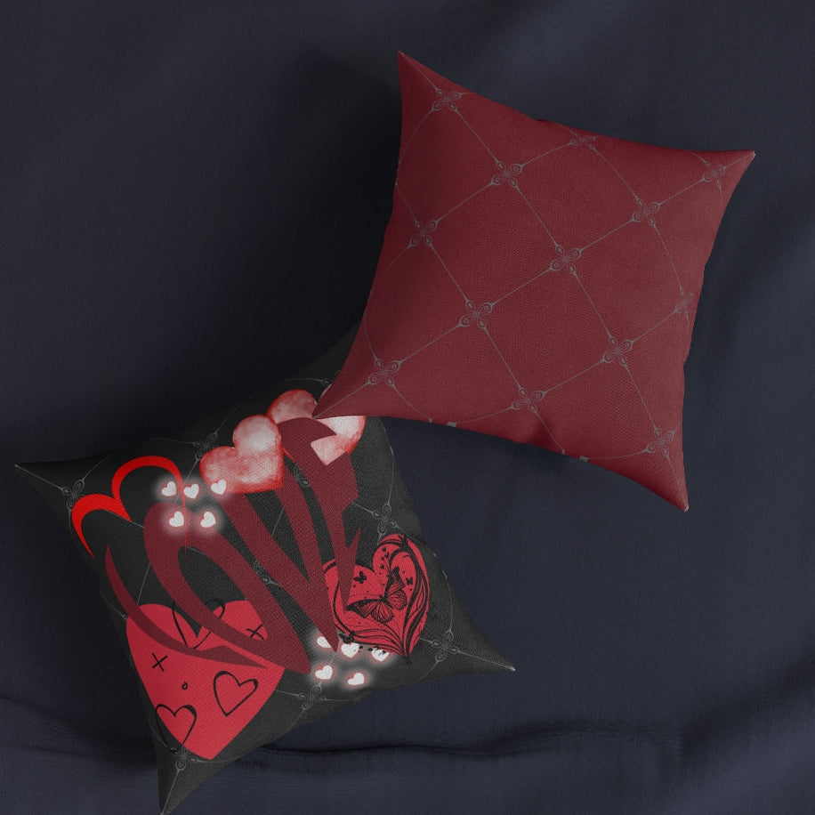 Heart Love Throw Pillow — 'Amor' Soft Heart Motif | Romantic Decor
