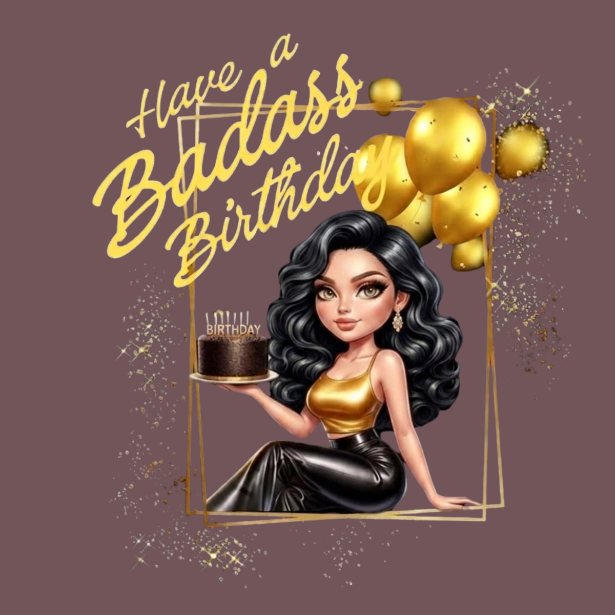 Badass Birthday (Hottie) Cards | Custom B-Day | Bombshell (1, 10 pcs)