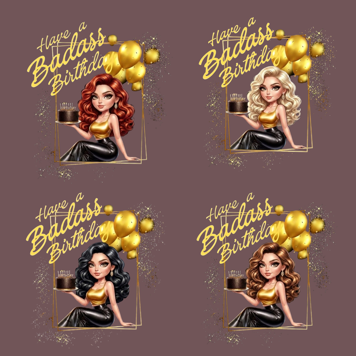 Badass Birthday (Hottie) Cards | Custom B-Day | Bombshell (1, 10 pcs)