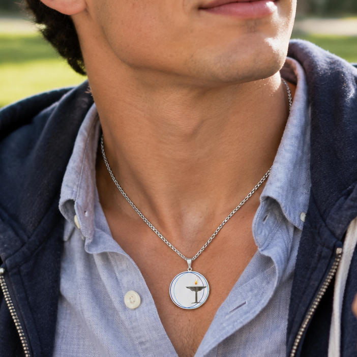 Flame Chalice Pendant Necklace