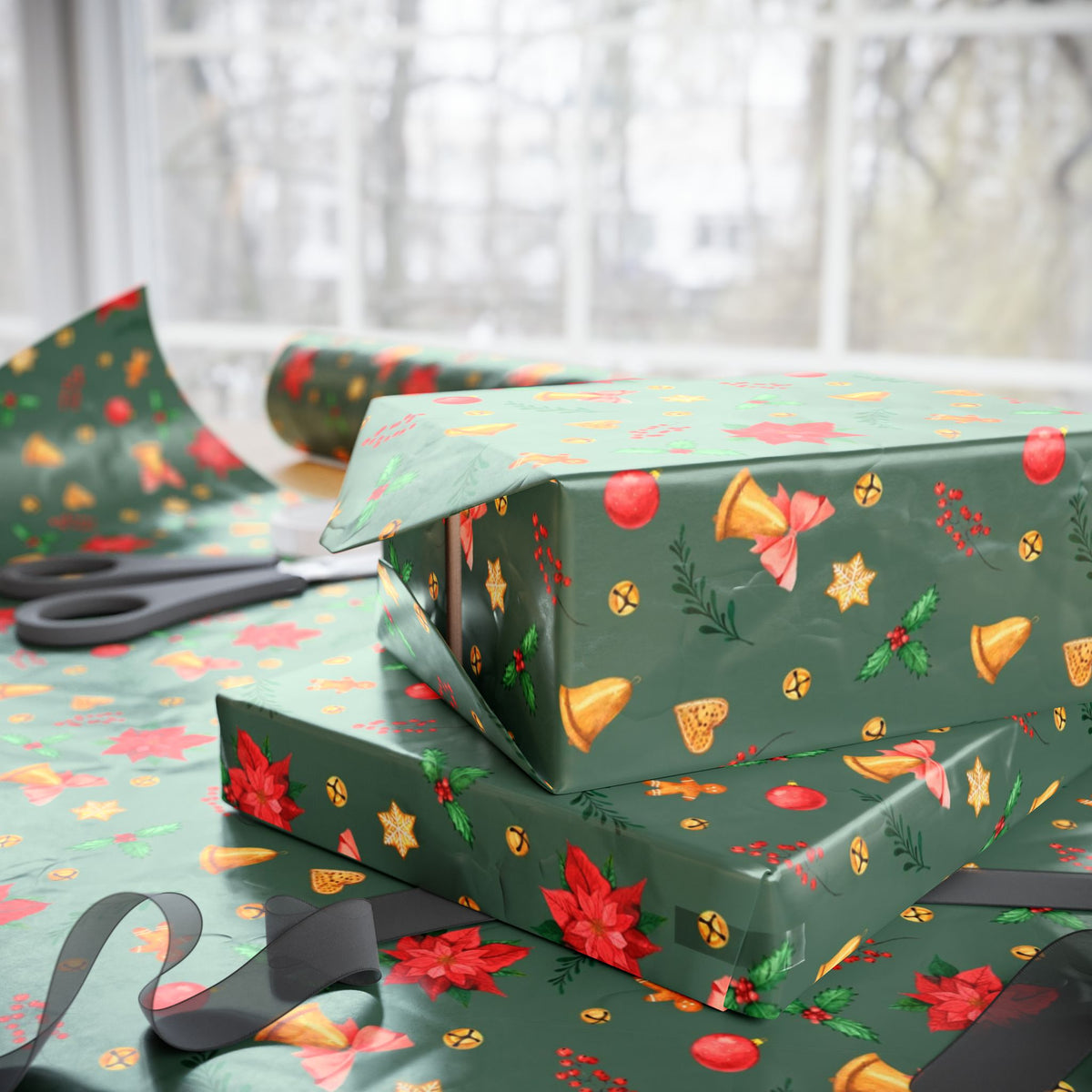 Simple Seasonal Cheer | Holiday Patterns Wrapping Paper