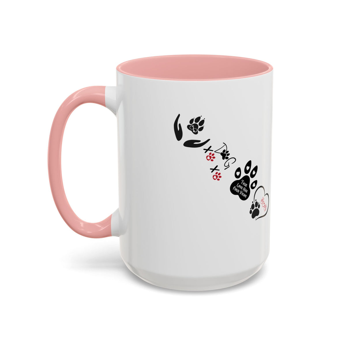 Dogs & Hearts Coffee Cup | Heart-Shaped Mug — Four Paws Heart-Shaped