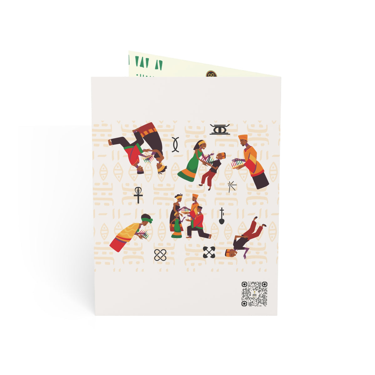 Joy of Kwanzaa | Kwanzaa Community Celebration | Afrocentric Family Unity Design | Personalized Greeting Cards (1, 10 pcs)