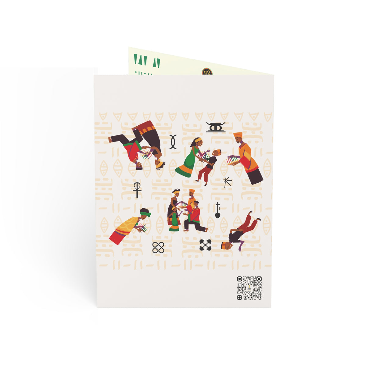 Joy of Kwanzaa | Kwanzaa Community Celebration | Afrocentric Family Unity Design | Personalized Greeting Cards (1, 10 pcs)