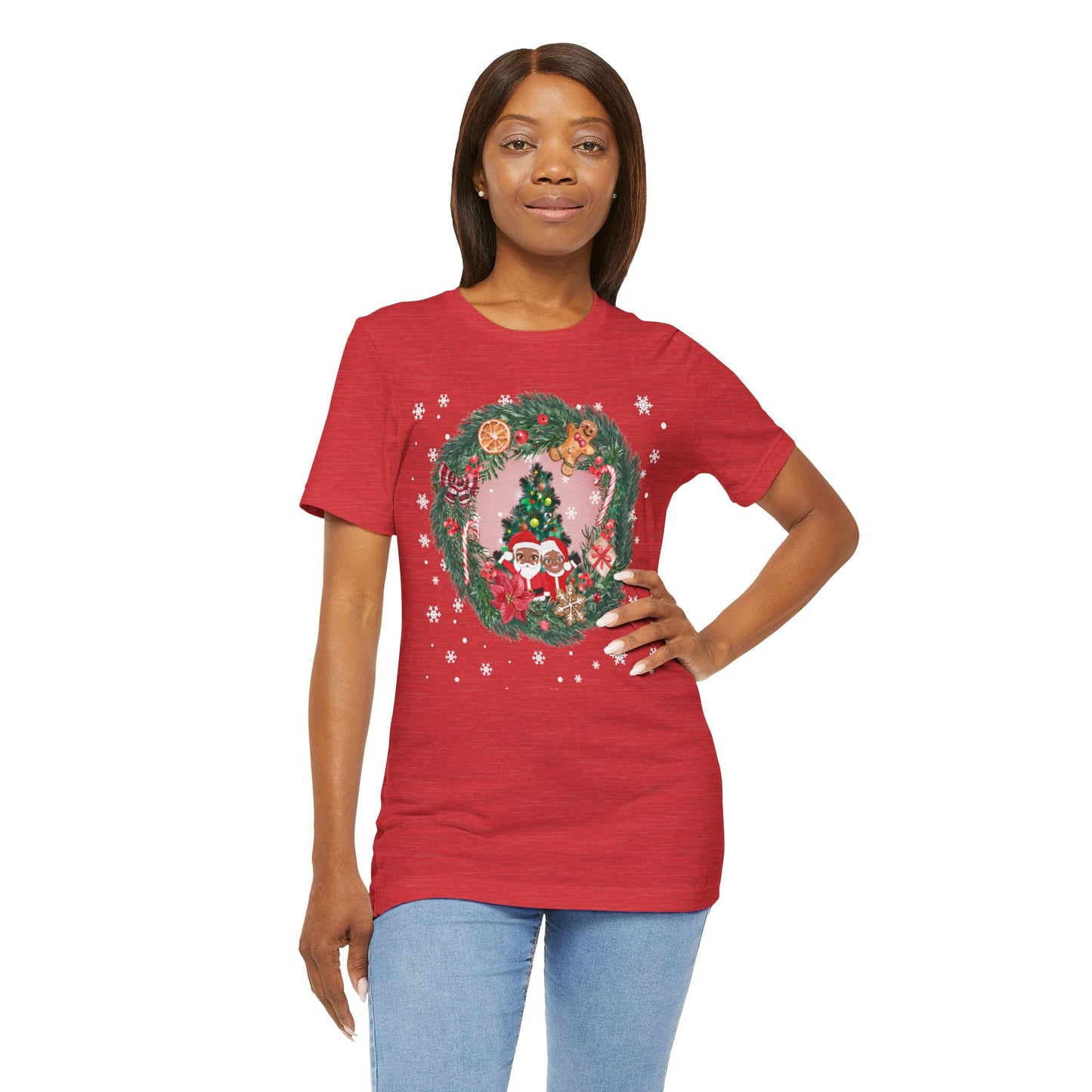 Santa Family / Christmas Short Sleeve Tee | Unisex Jersey