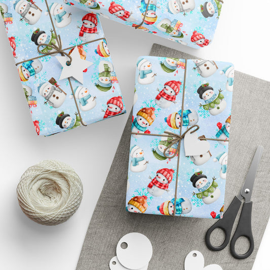 Snowmen at Play | Wrapping Papers