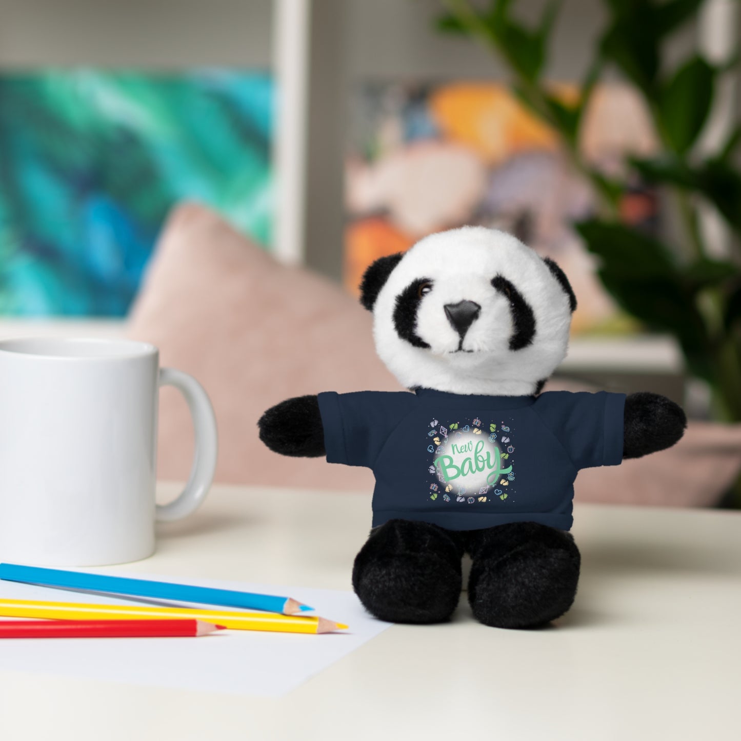 New Baby | Plush Toy with T-Shirt (10 Colors, 6 Animals)