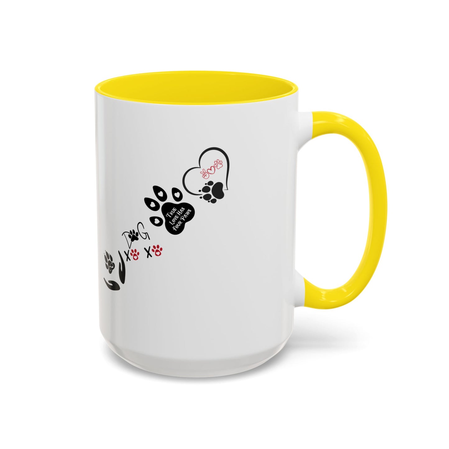 Dogs & Hearts Coffee Cup | Heart-Shaped Mug — Four Paws Heart-Shaped