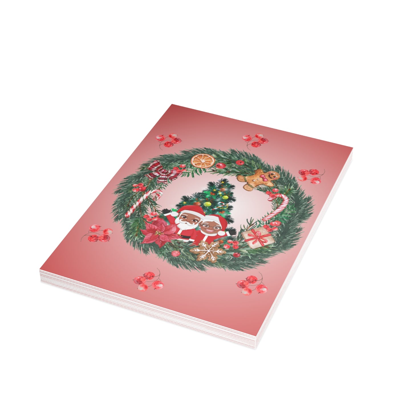 Santa Family | Greeting Cards (1, 10 pcs)