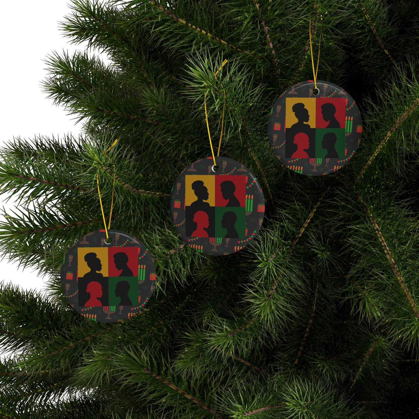 Community  | Kwanzaa | Heirloom Ceramic Ornaments (1pc, 3pcs, 5pcs, 10pcs)