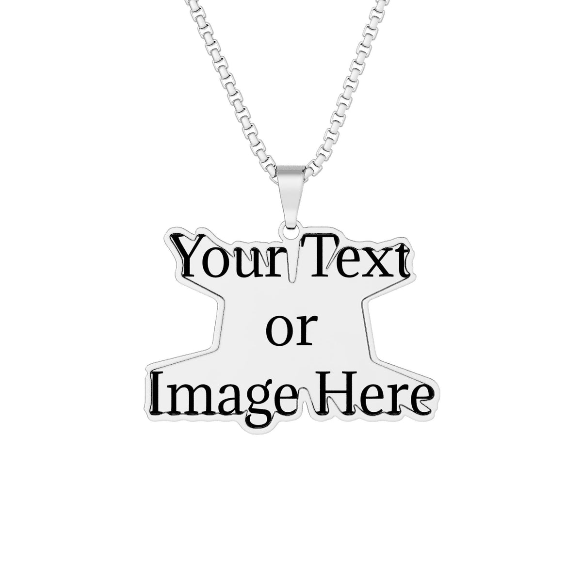 Custom Photo Name or Message Cutout Pendant | Personalized Name or Image Necklace