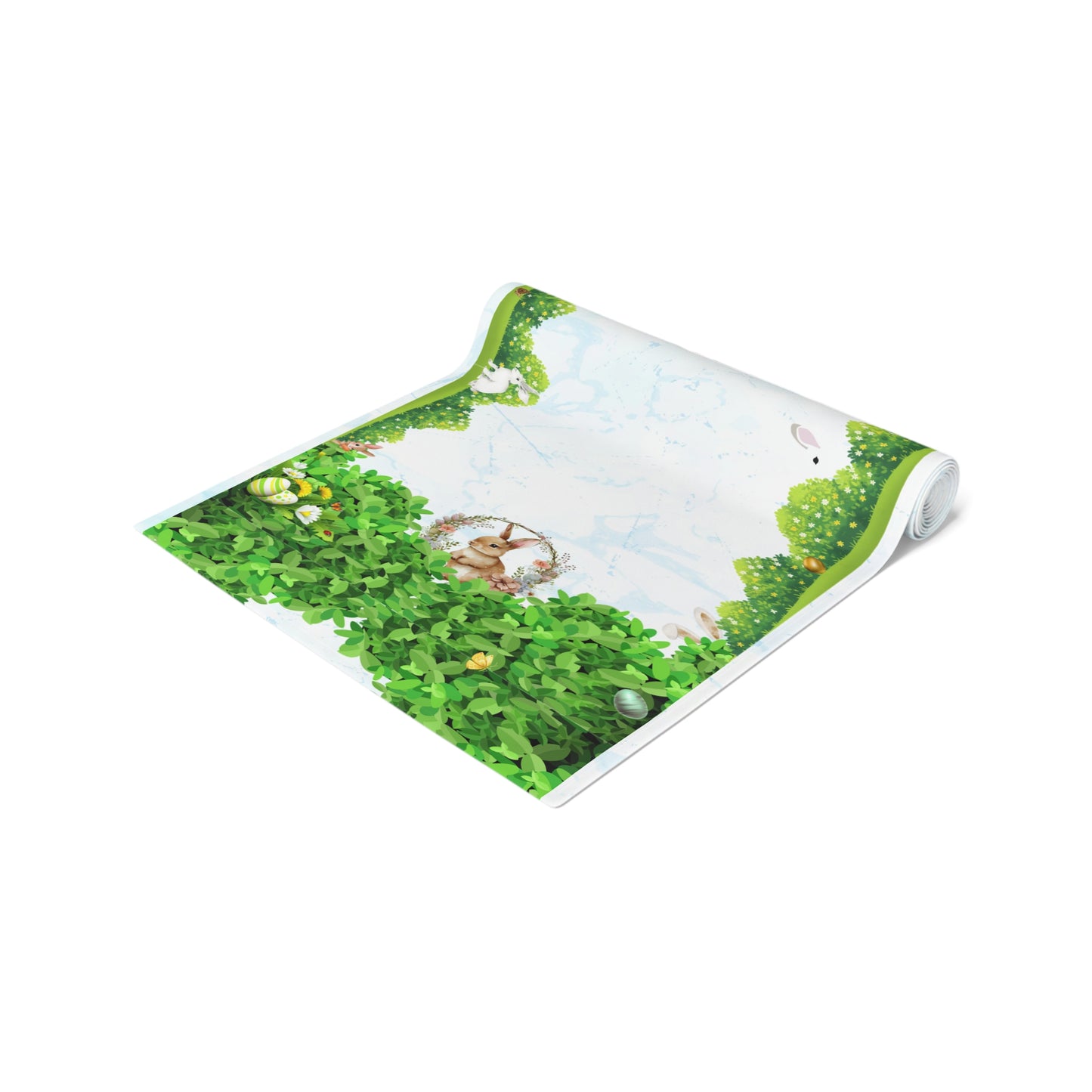 Easter Spring Garden Table Runner | Egg Hunt Table Game | Count the Rabbits and Eggs Hidden in the Decor