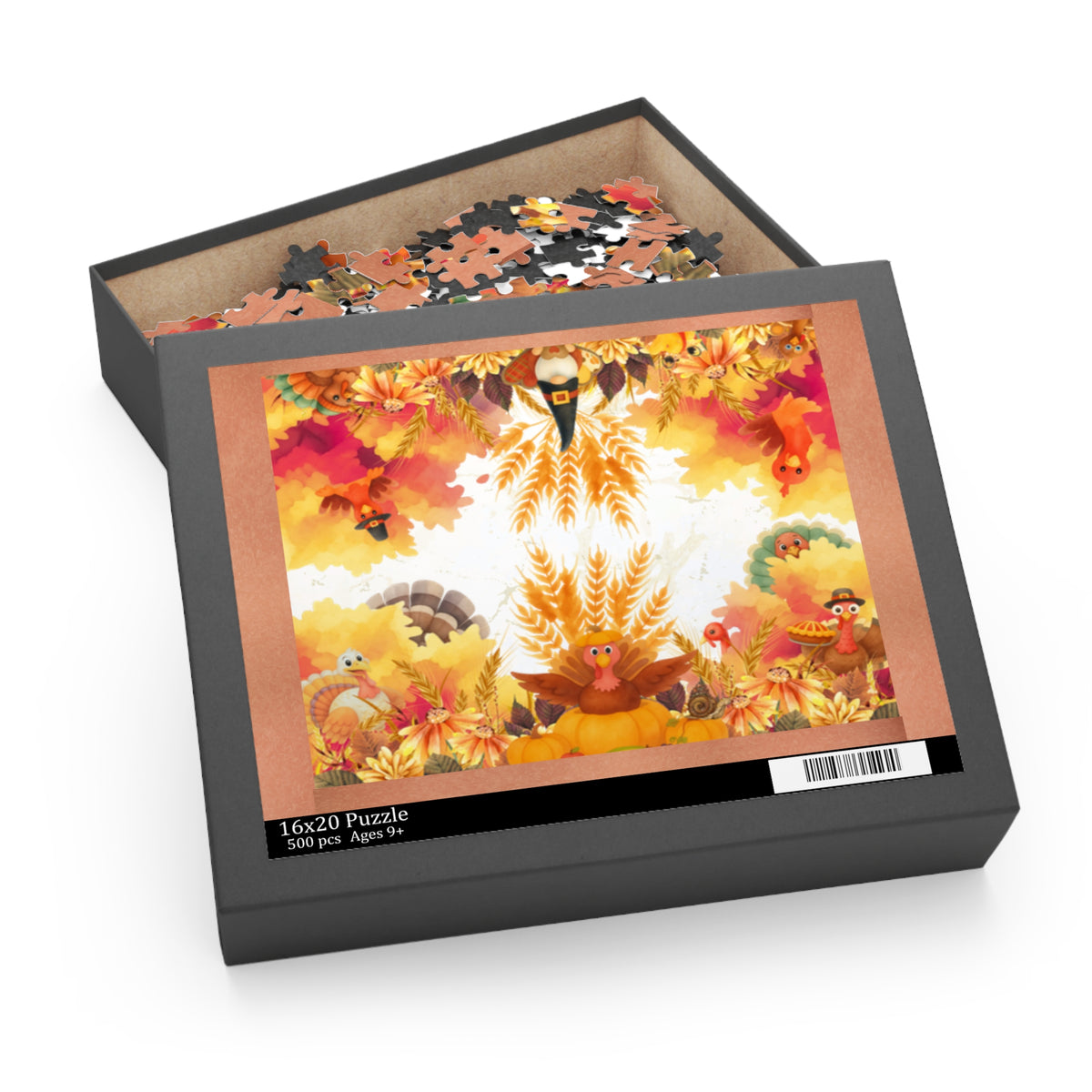 Turkey Hunt Puzzle — 252/500-Piece Jigsaw with Bunnies & Duckling