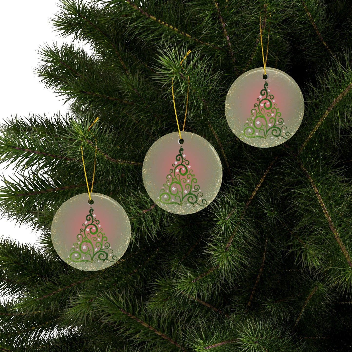 Joyous | Gold Tree | Heirloom Ceramic Ornaments (1pc, 3pcs, 5pcs, 10pcs)