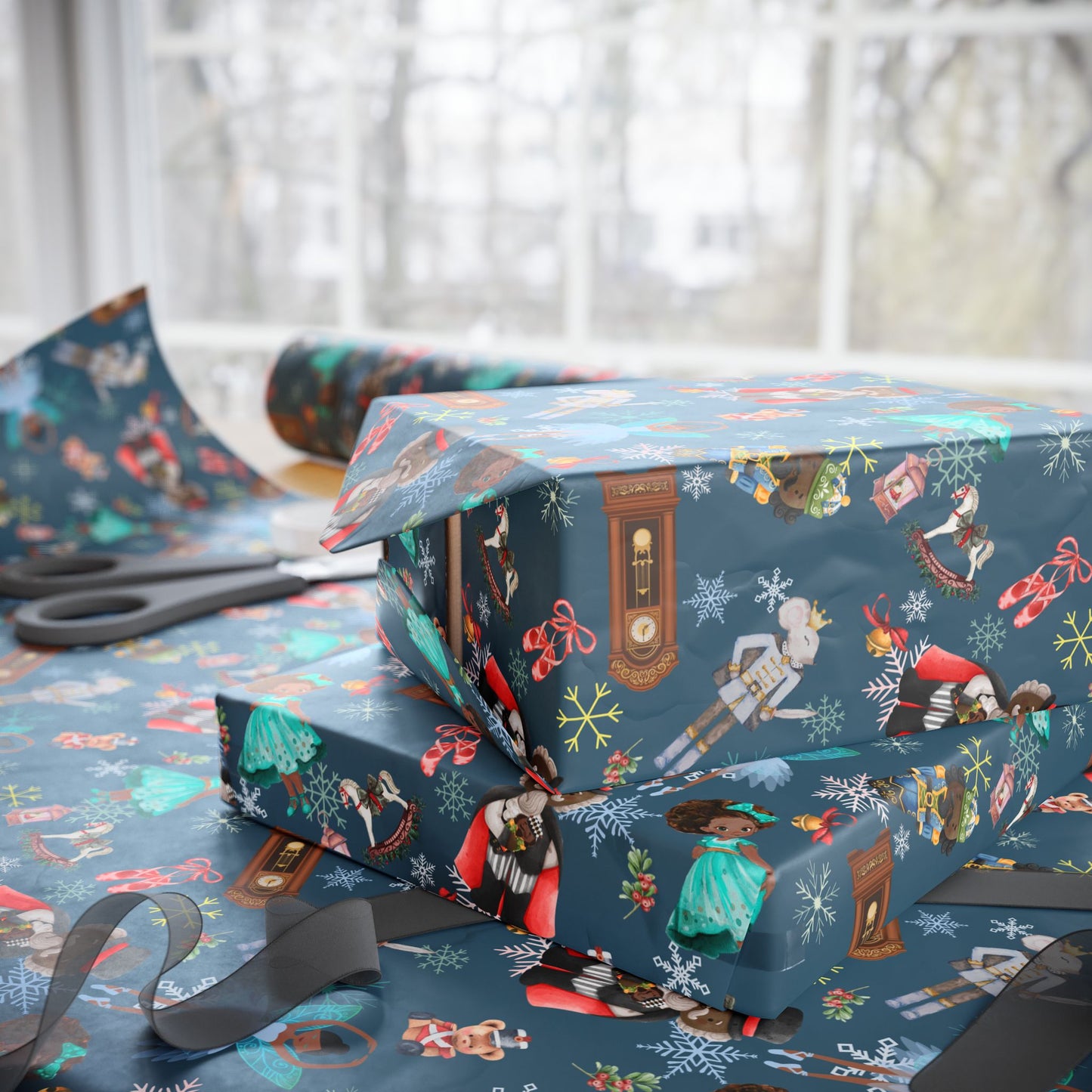 Hot Chocolate Nutcracker Wrapping Paper