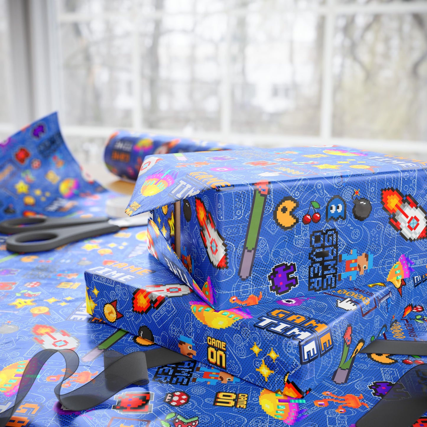 Vintage Gaming Gift Wrap | Join Like Subscribe Now | Gamers Lifetime Membership Wrapping Paper