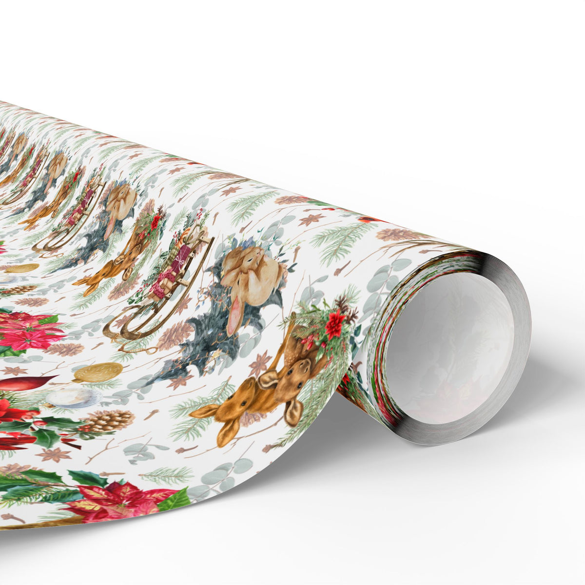 Vintage Forest and Floral Gift wrap | Winter Season Wrapping Paper