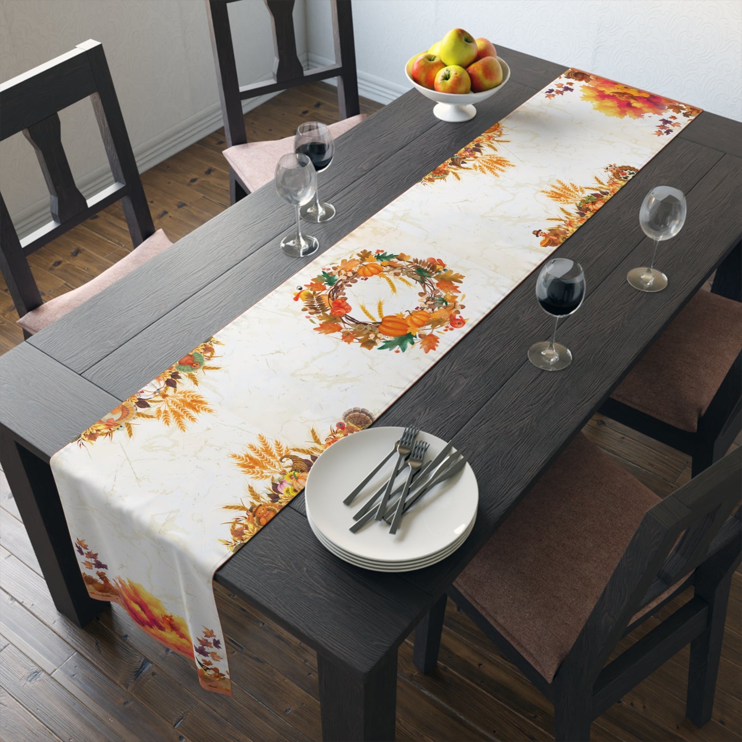 Turkeys Free Table Runner | Turkey Hind n Seek Table Game | Count the Turkeys Hidden in the Decor