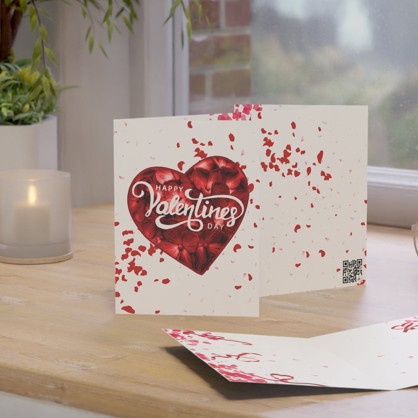 Valentine's Day Greeting Cards — 'Happy Valentines Day' Love Note (1/10 pc)