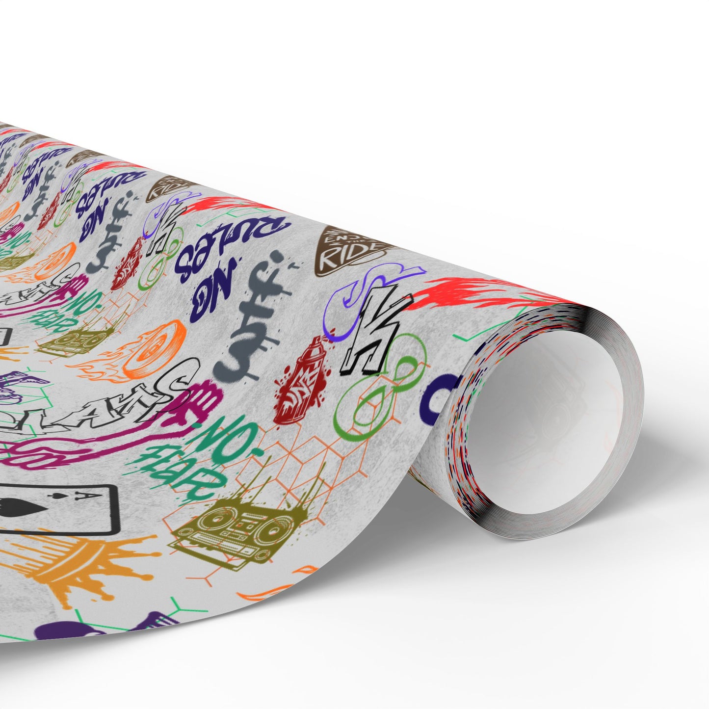 Graffiti Park Skaters Rule Gift Wrap | VIP All Star | All Sports Athletic Wrapping Paper for Coaches, Players & Fans