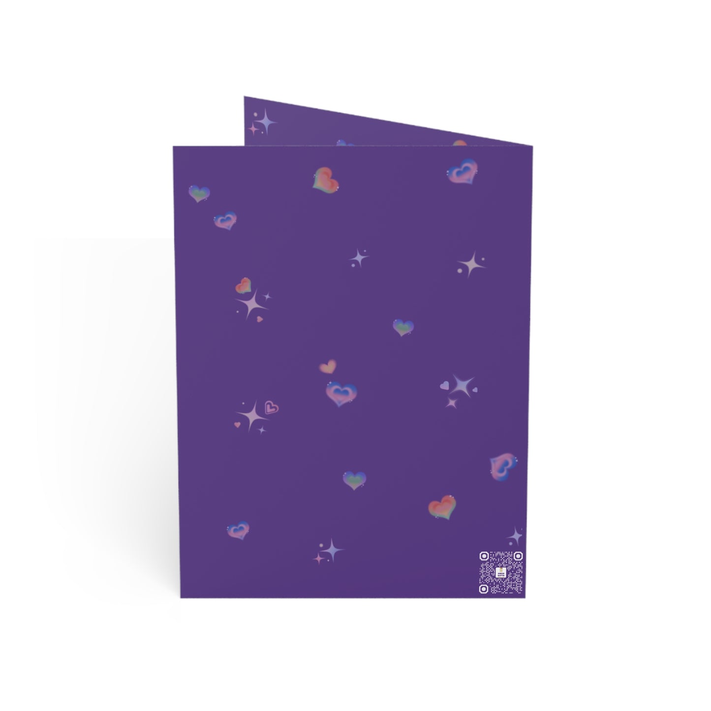 Birthday Balloon Greeting Card | Colorful Happy Birthday | Balloon Bouquet on Purple (1pc, 10pc)